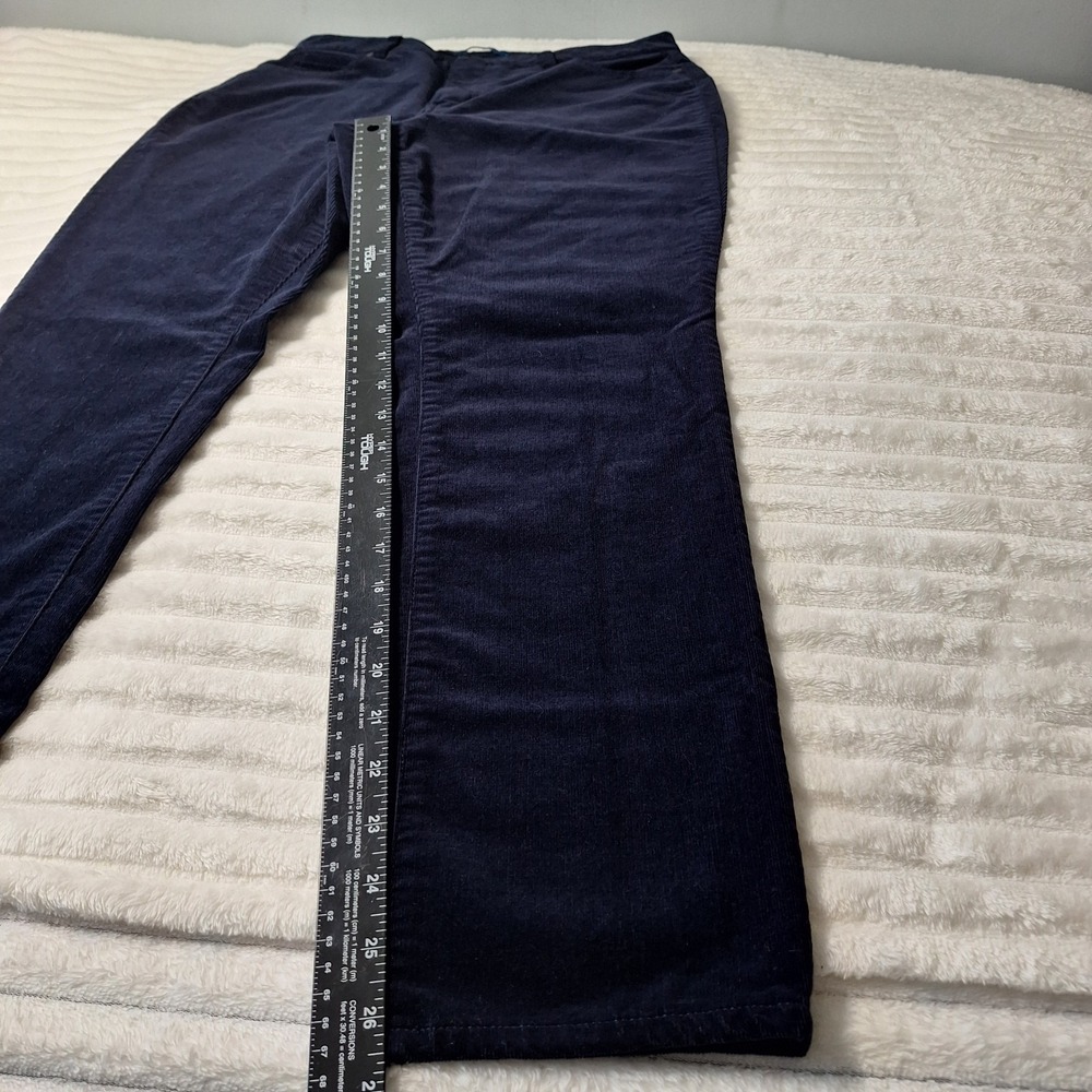 Talbots High Waisted St. Leg Curvy Corduroy Pants Womens 10P Navy - Picture 3 of 9